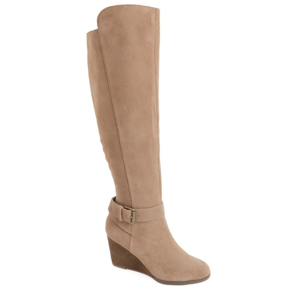 Sole Society Shoes - Sole Society Taupe Knee High Boots NWOT